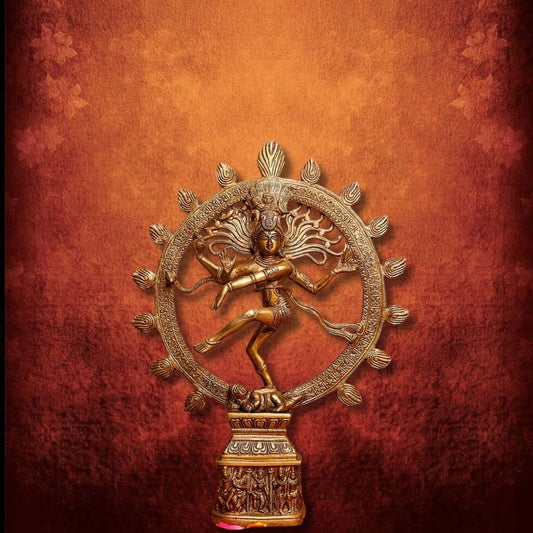 Dancing Lord Shiva Nataraja Brass Statue for Worship