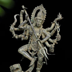 Devi Durga on Lion - Antique Bronze Statue