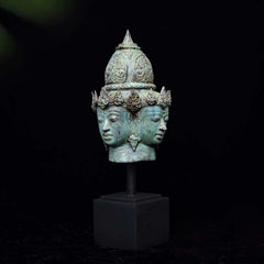 Four Faced Crown Buddha - Bronze Sculpture