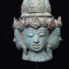 Four Faced Crown Buddha - Bronze Sculpture