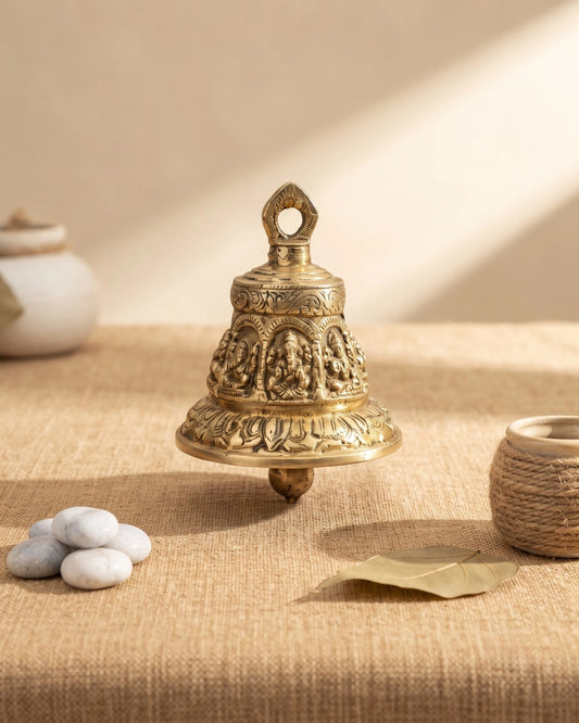GANESH AND LOTUS HANGING BELL