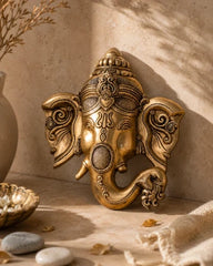 Ganesha Face Wall Hanging – Superfine Heavy Brass