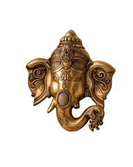 Ganesha Face Wall Hanging – Superfine Heavy Brass