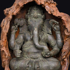 Ganesha Antique Sculpture (Bronze / Wooden)