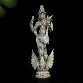 Goddess Saraswati Antique - Bronze Sculpture