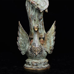 Goddess Saraswati Antique - Bronze Sculpture