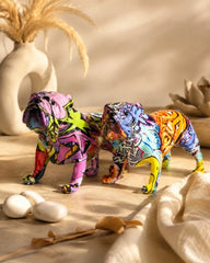 Graffiti Bulldog Figurine