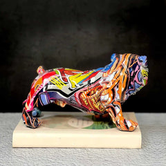 Graffiti Bulldog Figurine