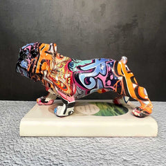 Graffiti Bulldog Figurine