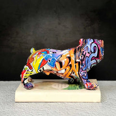 Graffiti Bulldog Figurine