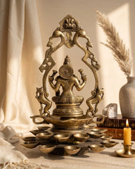 Handcrafted Brass Laxmi Diya