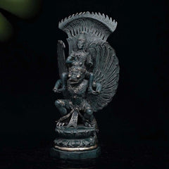 Indonesian Bronze Statue of Lord Vishnu on the Garuda