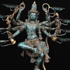 Kaliya Krishna Sculpture - Bronze Sculpture