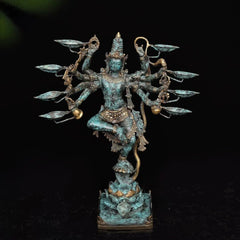 Kaliya Krishna Sculpture - Bronze Sculpture