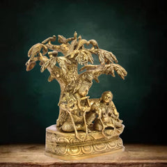LOVING RADHA KRISHNA STATUE UNDER TREE