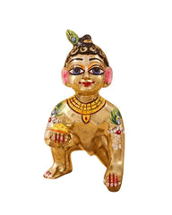 Buy Laddu Gopal Ashtadhatu Idol - with Beautiful Hand Painted Shringar
