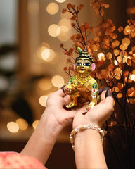Laddu-Gopal-Ashtadhatu-Idol-with-Beautiful-Hand-Painted-Shringar