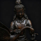 Lord Buddha with Swan Antique Brass Statue