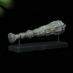 Lord Hanuman Handcrafted Mace with Green Patina
