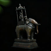 Lord Indra on Airavat Antique Brass Sculpture