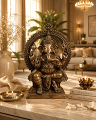 Massive Pure Brass Lord Ganesha Statue