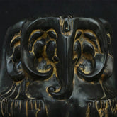 Panchmukhi Ganesha Pure Brass Rustic Vintage Abstract Sculpture