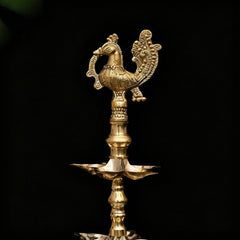 Peacock Handcrafted Lamp (Annam Lamp) in Brass (51.5 cm)