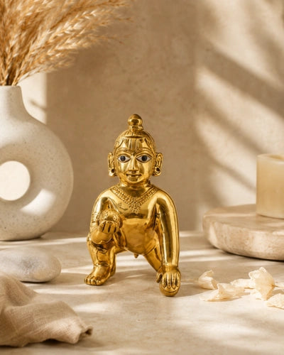 Pure Brass Handmade Laddu Gopal ji
