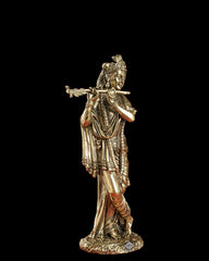 Pure Brass Krishna ji Murti With Bansi & Tribhanga Pose