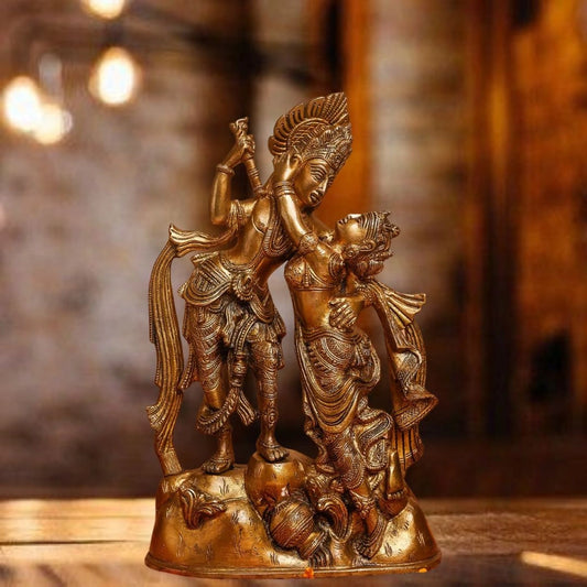 RADHA KRISHNA BRASS IDOL