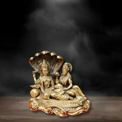 Superfine Brass Vishnu Laxmi Sitting On Snake