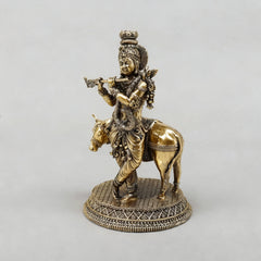Superfine Small Krishna / Brass (17.2 cm)