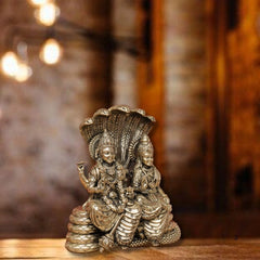 Superfine Vishnu Lakshmi Sitting on Sheshnaag Brass Statue