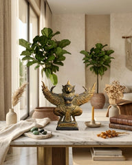 The Majestic Garuda Antique Brass Sculpture