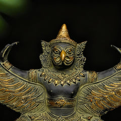 The Majestic Garuda Antique Brass Sculpture