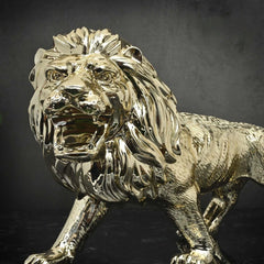 The Majestic Lion - Chrome Plated Sculpture