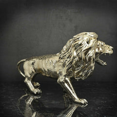 The Majestic Lion - Chrome Plated Sculpture