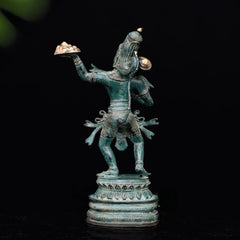 The Hanuman - Antique Bronze Sculpture (Dark Green)