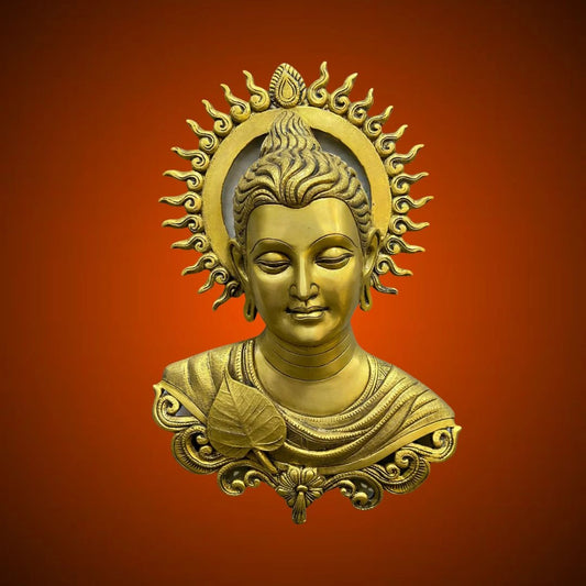 Tibetan Brass Wall Hanging Buddha Statue – Symbol of Peace & Wisdom