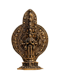 Tibetan Buddhist Deity Handcrafted Avalokiteshvara In Brass