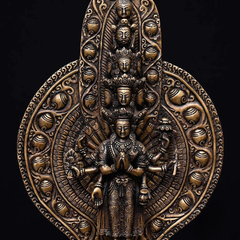 Tibetan Buddhist Deity Handcrafted Avalokiteshvara In Brass