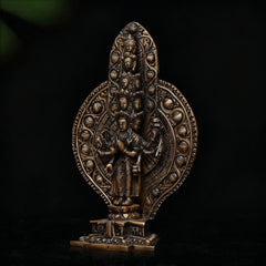 Tibetan Buddhist Deity Handcrafted Avalokiteshvara In Brass
