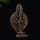 Tibetan Buddhist Deity Handcrafted Avalokiteshvara In Brass
