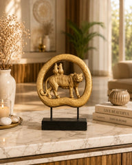 Tiger & Love Birds Handcrafted Sculpture