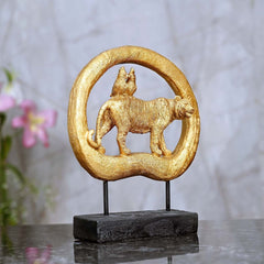 Tiger & Love Birds Handcrafted Sculpture