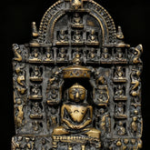 Vintage Brass Mahavir Ji with Jain Tirthankaras Sculpture