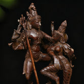 Vintage Brass Shiva Parvati Dancing Sculpture