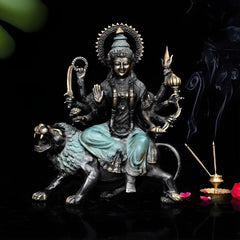 Vintage Handcrafted Bronze Durga Idol