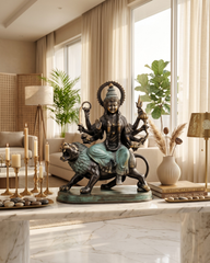 Vintage Handcrafted Bronze Durga Idol