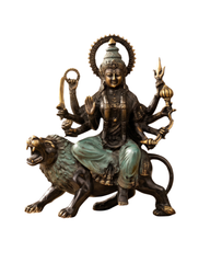 Vintage Handcrafted Bronze Durga Idol